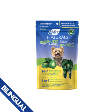 Dentifrices Ark dentaires sans brossage pour chien jusqu'a 8 lb