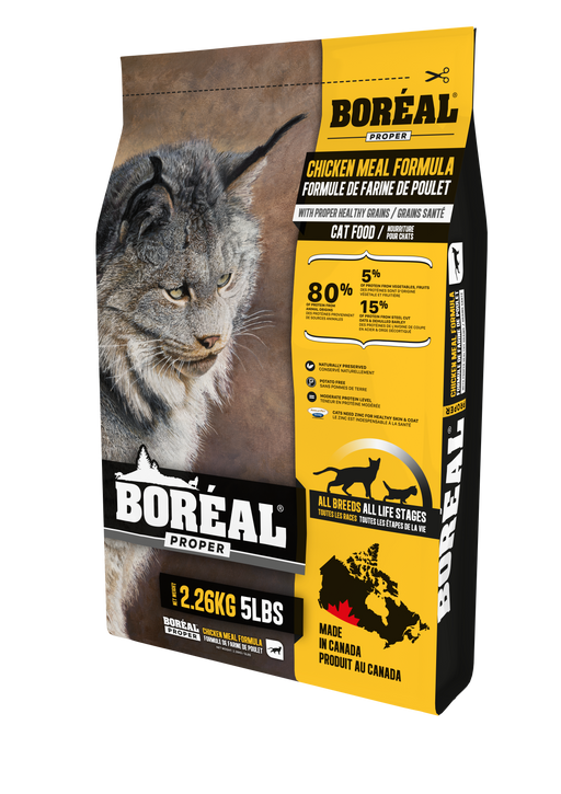 Boréal proper poulet nourriture avec grain santé pour chat