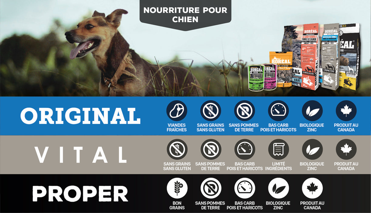 Boréal original agneau nourriture sans grain pour chiot, et chien adulte (produit du Canada)