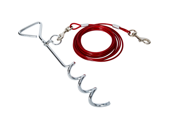 Cable dattache et pieu 15' pour chien