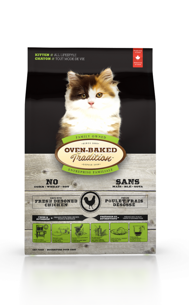 Oven-Baked Tradition poulet nourriture chaton (produit du Quebec)