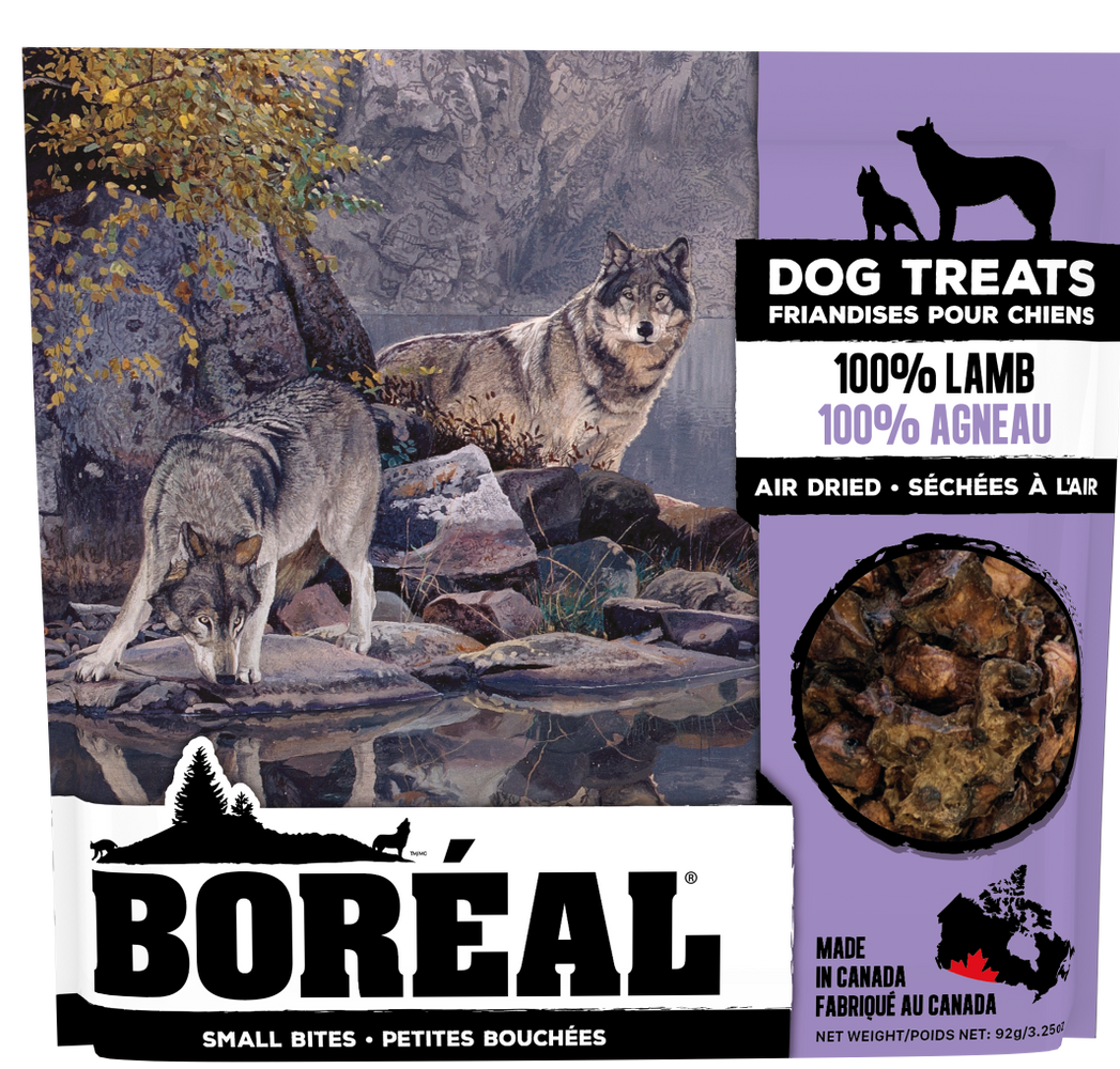 Gâterie Boreal agneau séchée à l'air pour chiens (produit du Canada)
