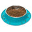 Messy mutts bol acier inoxydable avec base en silicone bleu