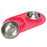 Messy mutts bols doubles acier inoxydable avec base de silicone rouge