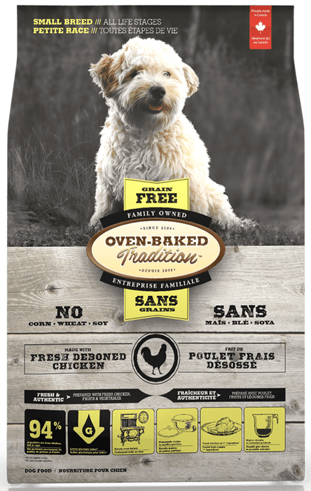 Oven-Baked Tradition poulet petites bouchées sans grains nourriture pour chien (produit du Quebec)