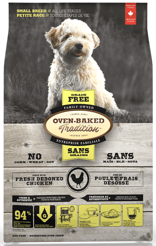 Oven-Baked Tradition poulet petites bouchées sans grains nourriture pour chien (produit du Quebec)