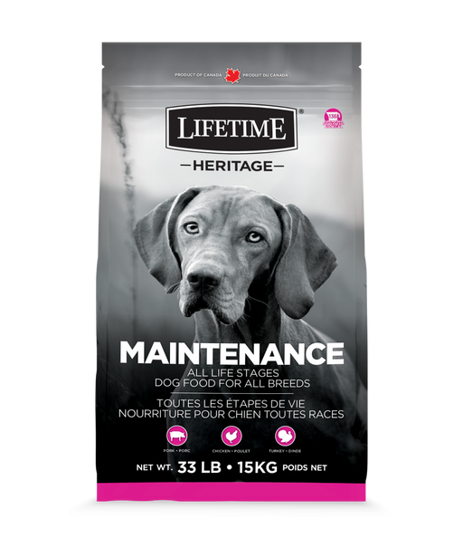 Lifetime maintenance nourriture pour chien (produit du Canada)