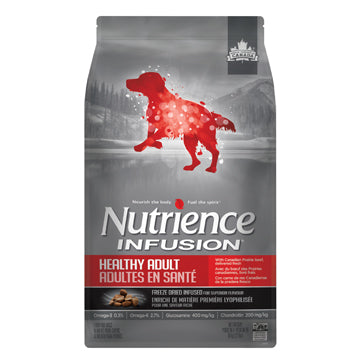 Nutrience Infusion pour chiens adultes en santé, Bœuf, 10 kg (22 lbs) (produit du Quebec)