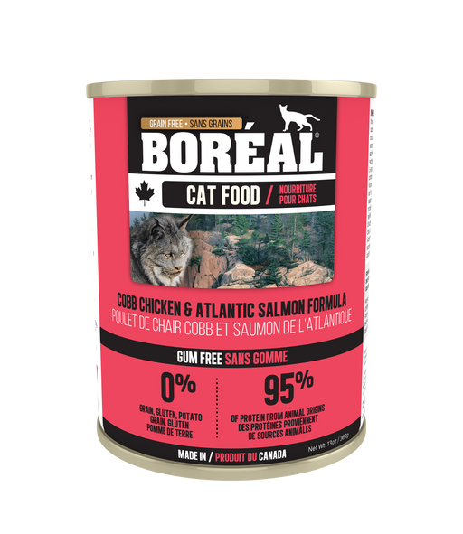 Boréal poulet cobb et saumon atlantique nourriture en conserve sans grain pour chat