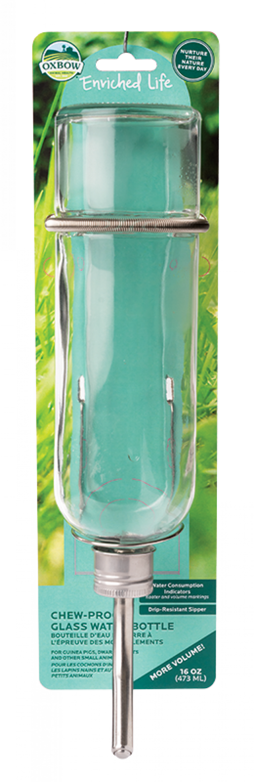 Oxbow bouteille d'eau en verre pour rongeur
