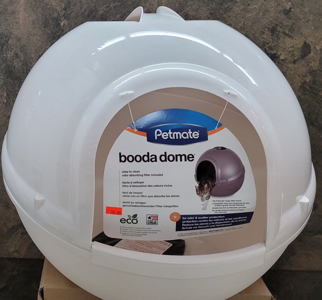 Bac à litière sphérique Booda, beige pour chat