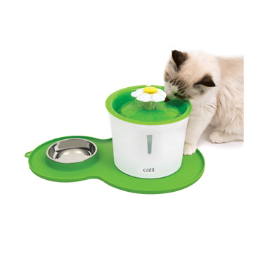 Catit abreuvoir avec fleur et napperon en forme d’arachide pour chat