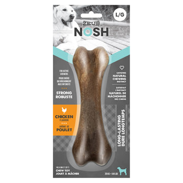 Nosh zeus os à mâcher robuste arôme de poulet pour chien