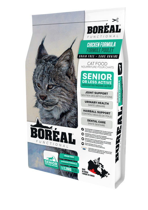 Boréal fonctionnel nourriture pour chat pour soin urinaire sénior ou moins actif (produit du Canada)