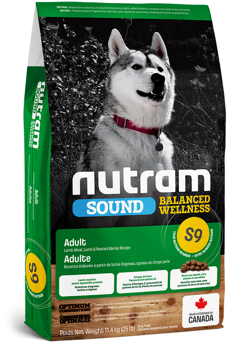 Nutram s9 sound agneau nourriture pour chien (produit du Canada)