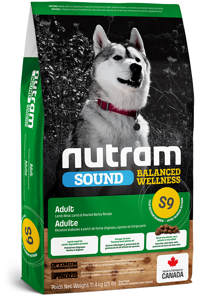Nutram s9 sound agneau nourriture pour chien (produit du Canada)