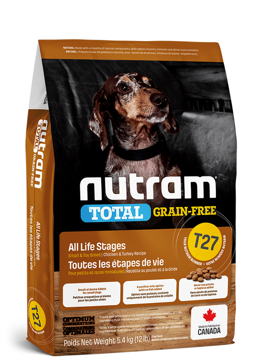 Nutram t27 nourriture pour chien petite race (produit du Canada)