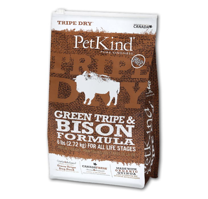 PetKind tripes vertes et bisons nourriture pour chien (produit du Canada)