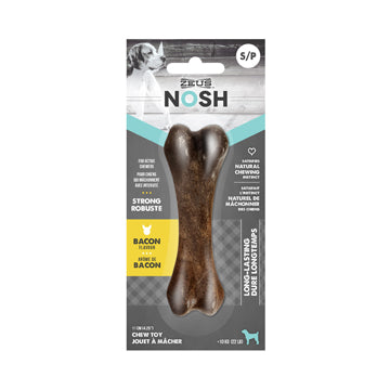 Nosh zeus os à mâcher robuste  arôme de bacon pour chien