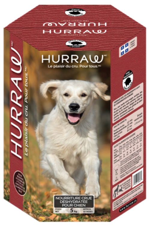 Hurraw porc déshydraté sans grains nourriture pour chiens (produit du Quebec)