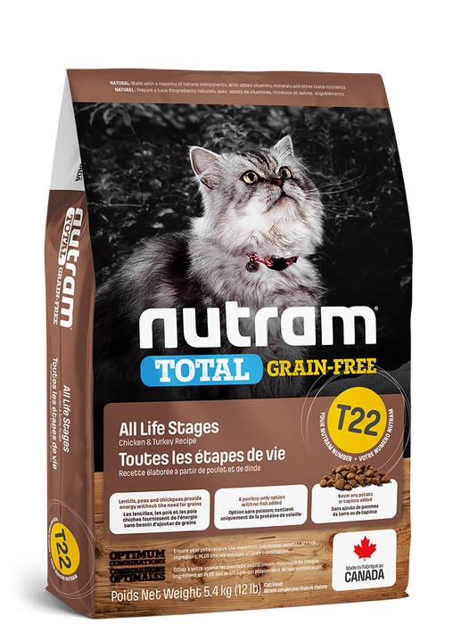 Nutram t22 total nourriture pour chat (produit du Canada)