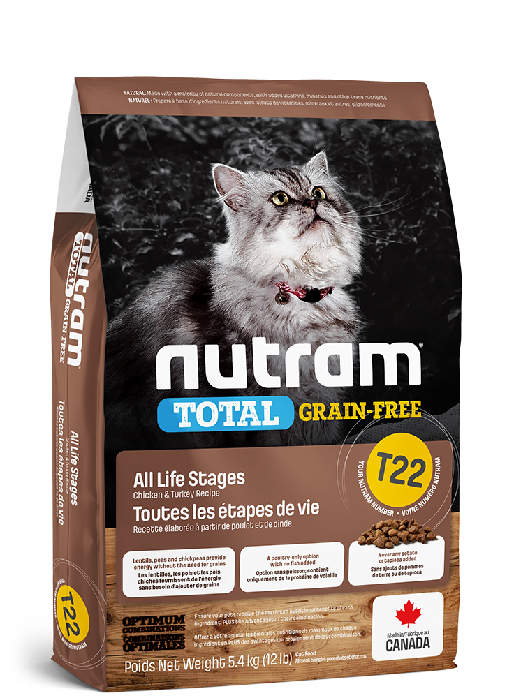 Nutram t22 total nourriture pour chat (produit du Canada)