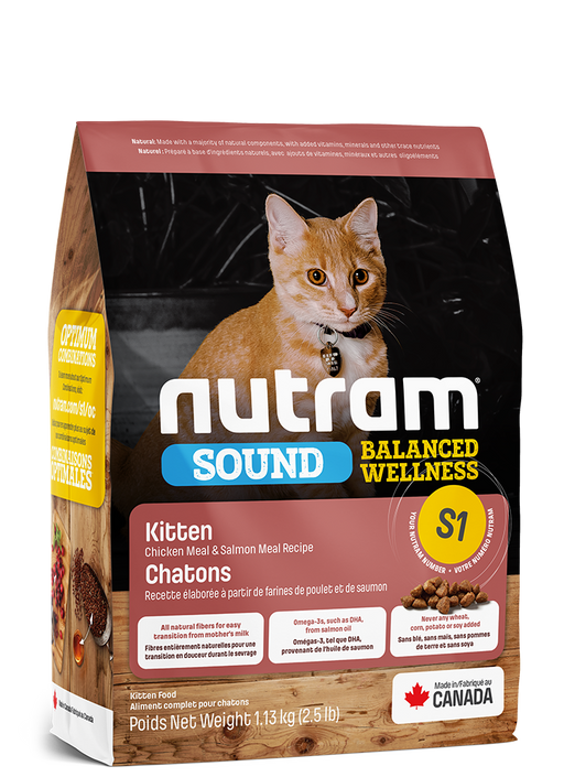 NUTRAM CHATON S1 POULET ET SAUMON (produit du Canada)
