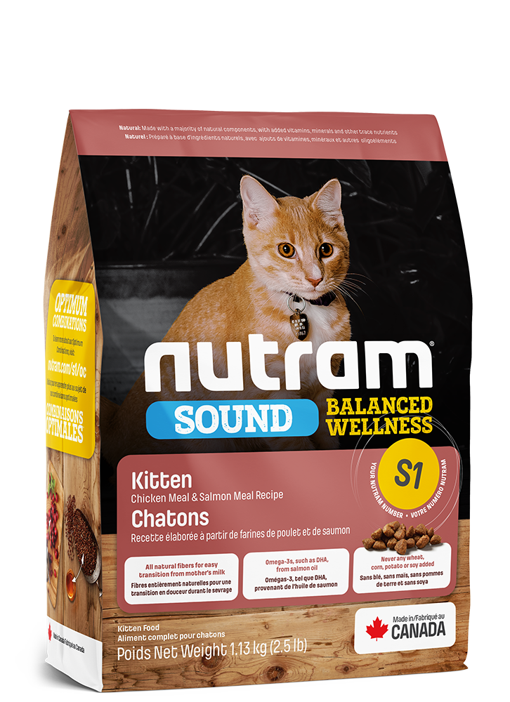 NUTRAM CHATON S1 POULET ET SAUMON (produit du Canada)