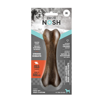 Nosh zeus os à mâcher robuste arôme de bœuf et de fromage pour chien