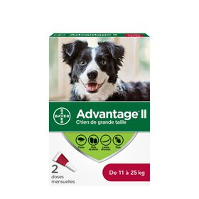 Advantage II - Protection puces+poux - Pour grands chiens (11-25 kg) - Puces et Tiques - Bayer - Advantage II - Protection puces+poux - Pour grands chiens (11-25 kg)