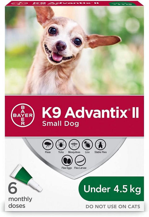 Advantix II - Protection puces+tiques+moustiques <4.5 kg - Puces et Tiques - Bayer - Advantix II - Protection puces+tiques+moustiques <4.5 kg