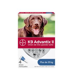 Advantix II - Protection puces+tiques+moustiques plus de 25 kg - Puces et Tiques - Bayer - Advantix II - Protection puces+tiques+moustiques plus de 25 kg