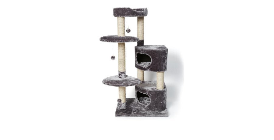 Arbre a chat 5 niveau et cachettes 65x50x133 cm - Arbre a chat - BUDZ - Arbre a chat gris
