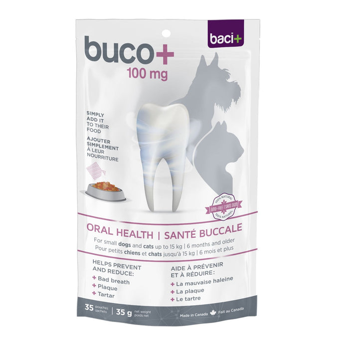 Baci+ santé buccale (buco+) 35g pour chiens et chats de moins de 15kg - Hygiène dentaire - Baci+ - Baci+ santé buccale (buco+) 35g pour chiens et chats de moins de 15kg