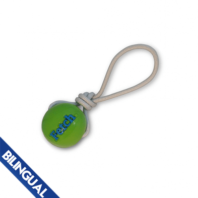 Balle fetch verte avec corde planet dog pour chien - Animaux et articles pour animaux de compagnie - Planet Dog - Balle fetch verte avec corde planet dog pour chien