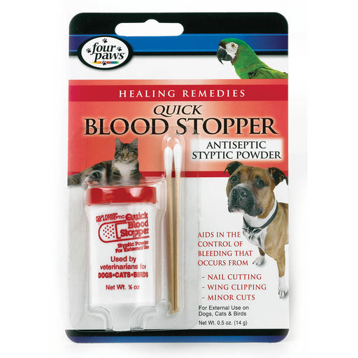Blood stopper poudre antiseptique pour griffes pour chiens et chats - Soins et Santé - Four Paws - Blood stopper poudre antiseptique pour griffes pour chiens et chats