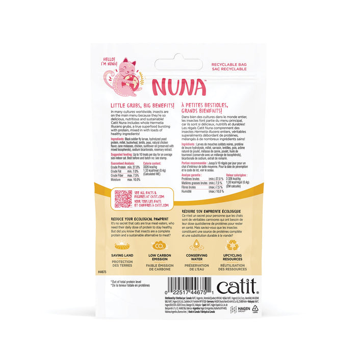 Cat it nuna gâterie avec protéine d'insecte et poulet pour chats - Gateries pour chats - Cat it - Cat it nuna gâterie avec protéine d'insecte et poulet pour chats