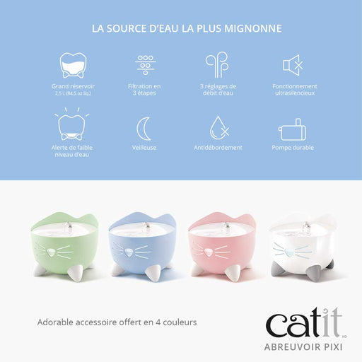 Catit abreuvoir pour chat PIXI 2.5L - Abreuvoir - Catit - Catit abreuvoir pour chat PIXI 2.5L