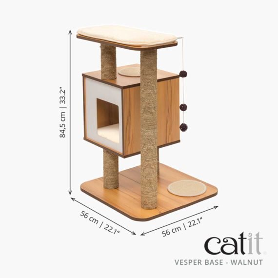 Catit Vesper abre à chats en bois de noyer - Arbre a chat - Cat it - Catit Vesper abre à chats en bois de noyer