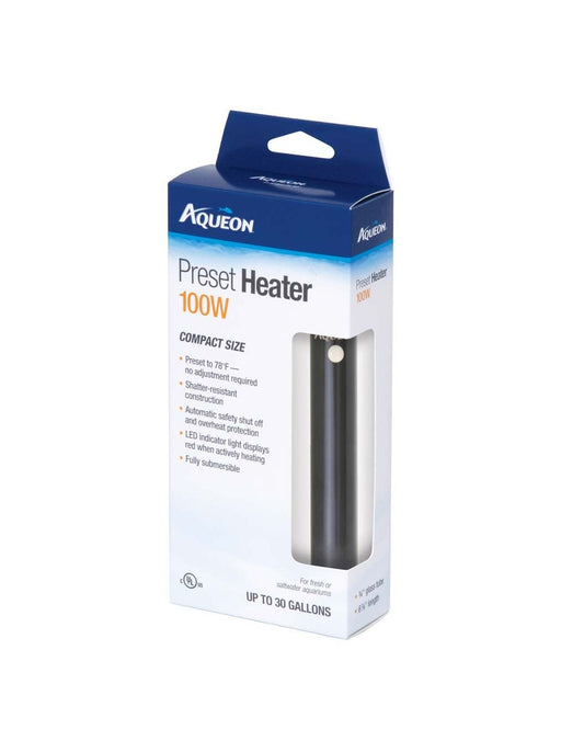 Chauffe eau préréglé Aqueon - 100 watts‎ pour poisson - Accessoires pour poissons - Aqueon - Chauffe eau préréglé Aqueon - 100 watts‎ pour poisson