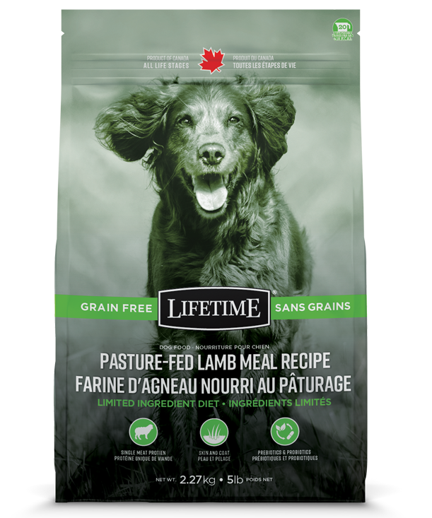 Lifetime sans grains agneau nourri au pâturage nourriture pour chiens (produit du Canada)