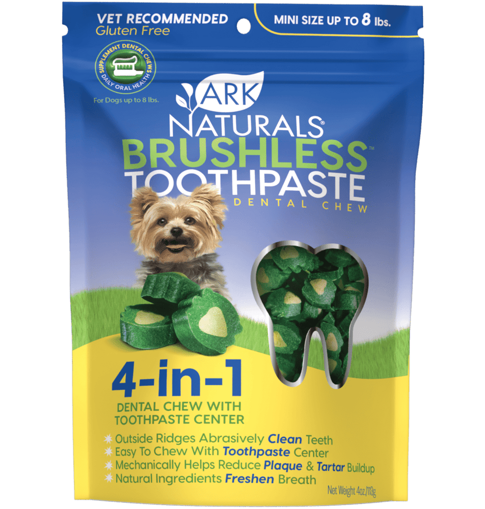 Dentifrices Ark dentaires sans brossage pour chien jusqu'a 8 lb - Hygiène dentaire - Ark - Dentifrices Ark dentaires sans brossage pour chien jusqu'a 8 lb
