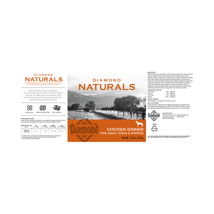Diamond naturals poulet conserve pour chiot, chien - CONSERVE - Diamond - Diamond naturals poulet conserve pour chiot, chien