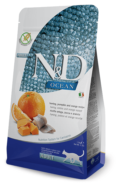 Farmina n&d ocean citrouille, hareng, orange nourriture pour chat - CHAT NOURRITURE SÈCHE - Farmina - #original_value#
