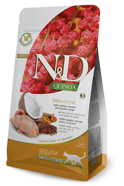 Farmina n&d peau et pelage caille et quinoa nourriture pour chats - CHAT NOURRITURE SÈCHE - FARMINA - #original_value#