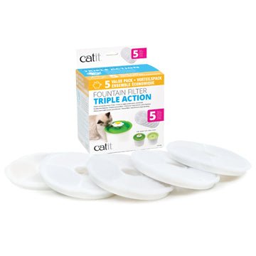 Filtres catit à triple action pour abreuvoir, paquet de 5 pour chat - Filtre - Catit - Filtres catit à triple action pour abreuvoir, paquet de 5 pour chat