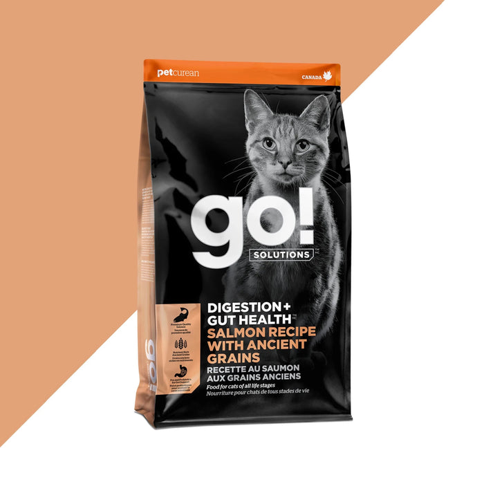 GO petcurean chat digestion et santé intestinale aux grains anciens et saumon (produit du Canada) - Nourriture pour chats - Go Petcurean - GO petcurean chat digestion et santé intestinale aux grains anciens et saumon (produit du Canada)