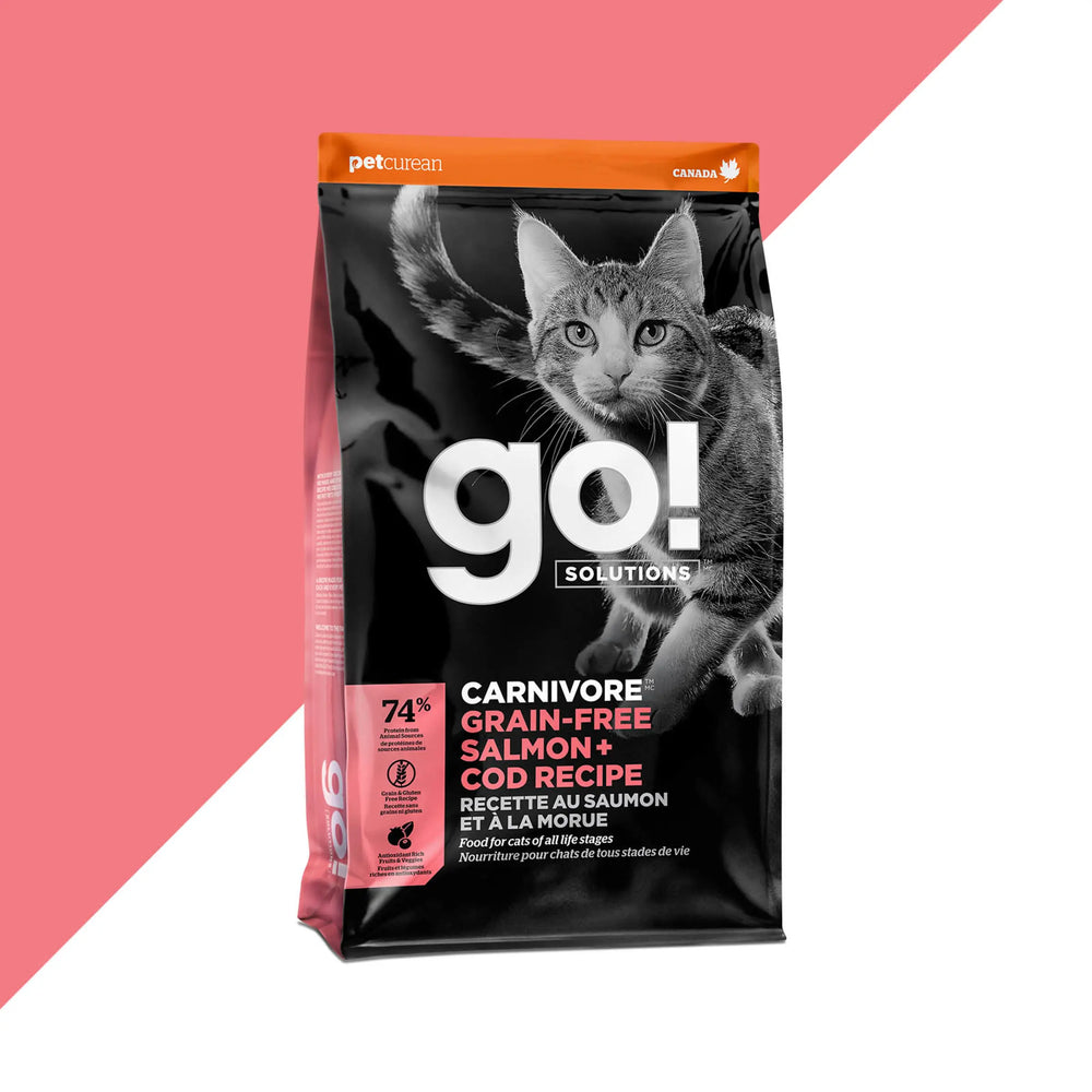GO petcurean chat carnivore saumon et morue sans (produit du Canada)