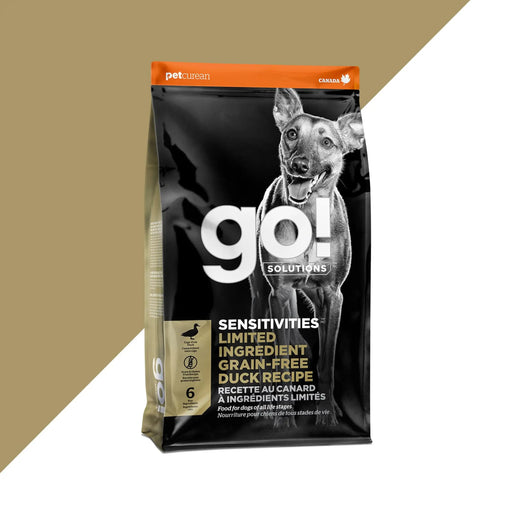 GO petcurean chien sensitivities sans grains canard (produit du Canada)