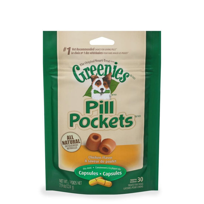 Greenies Gâteries Pill Pockets capsules pour chien 7.9 oz - Gaterie pour Chien - Greenies - Greenies Gâteries Pill Pockets capsules pour chien 7.9 oz